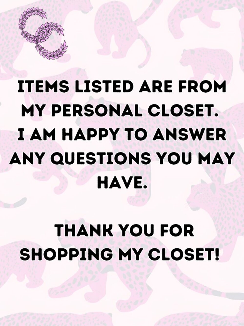 Welcome To My Closet! FAST SHIPPING!